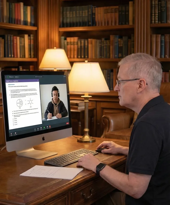 Dr. Donnelly — private online MCAT tutoring session via Zoom